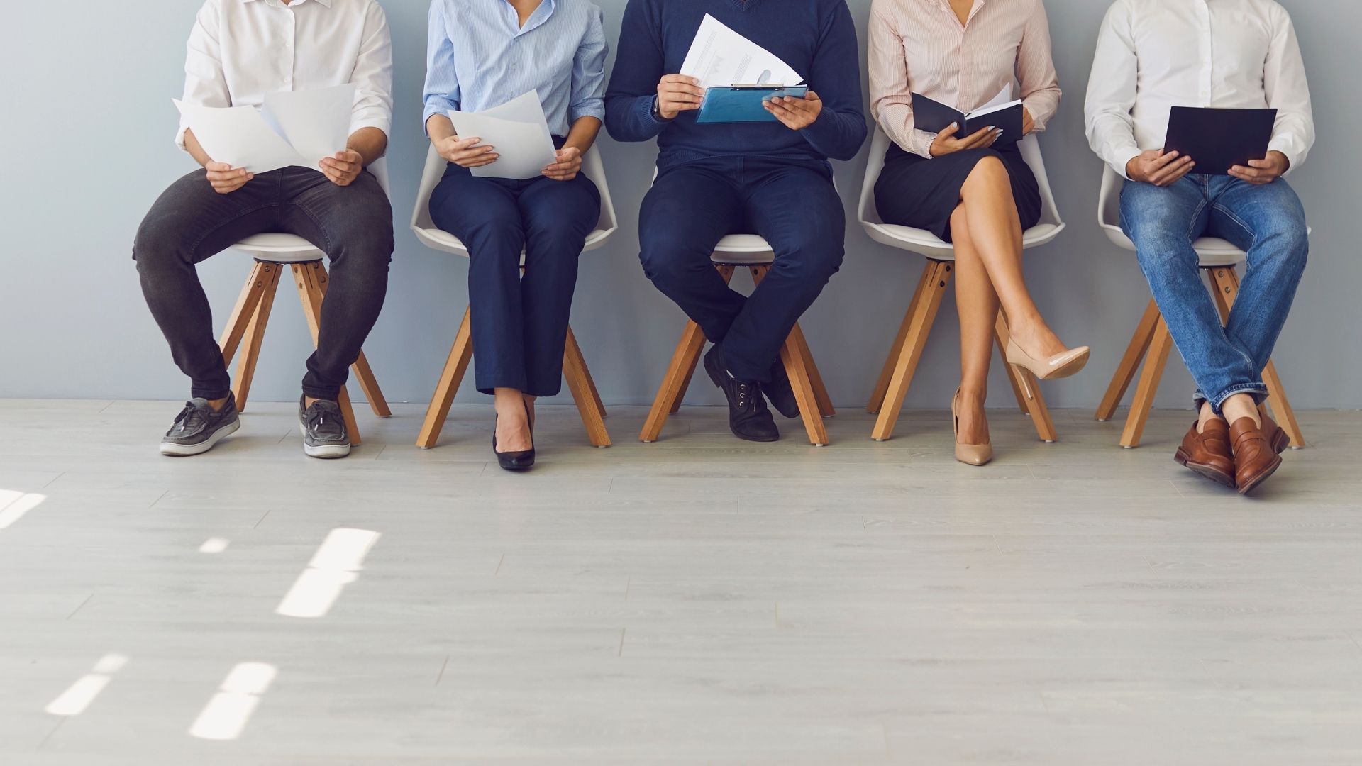 people waiting for a job interview